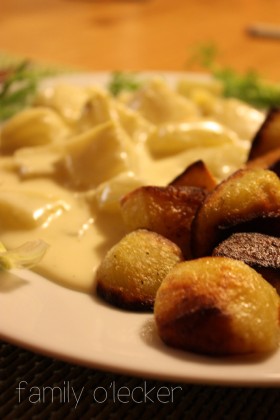 René’s Fenchel in Käsesauce mit Bratkartoffeln