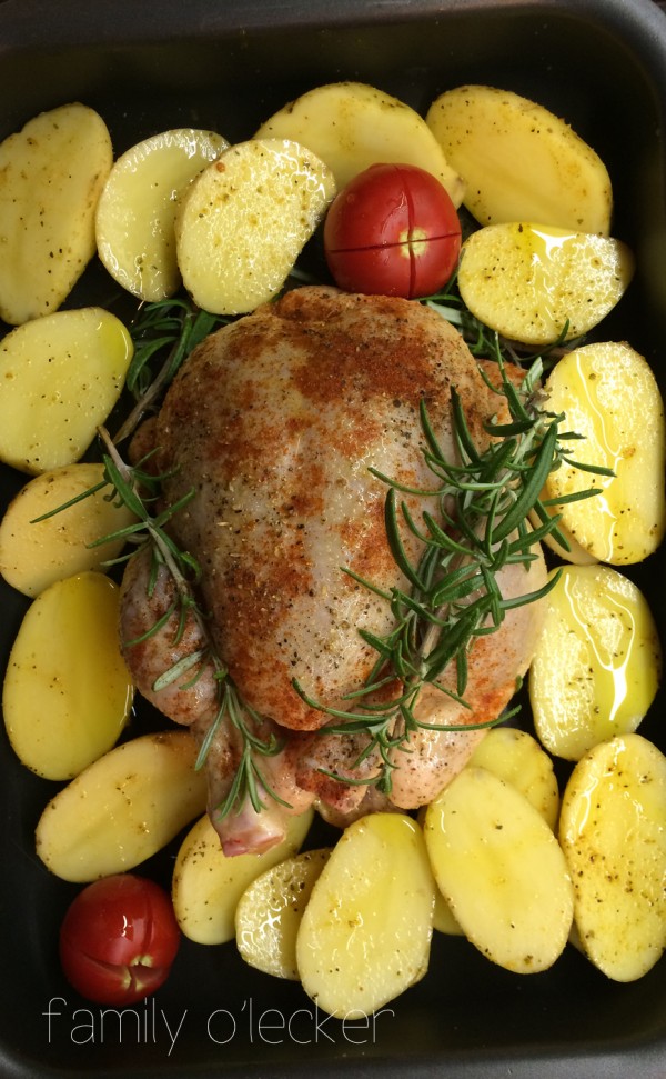 Soulfood im Winter: Poulet mit Ofengemüse und Kartoffelschnitzen