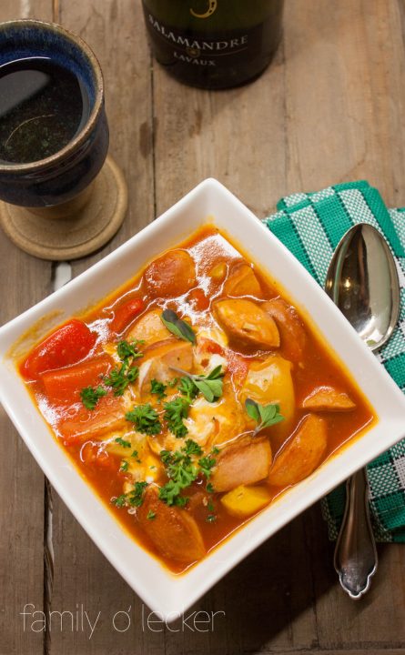 Wurst-Gulasch mit Kartoffeln und Tomaten | Family o&amp;#39;Lecker